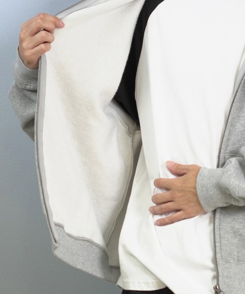 TOY　MACHINE（トイ　マシーン）の「TOY MACHINE/トイマシーン フルジップパーカー バックプリント MTMFFSW7（パーカー・メンズ・杢グレー/ブラック・XL/L/M）」の14枚目の写真