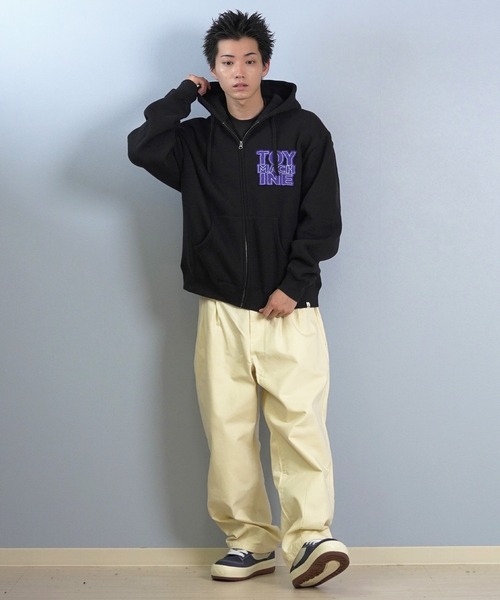 TOY　MACHINE（トイ　マシーン）の「TOY MACHINE/トイマシーン フルジップパーカー バックプリント MTMFFSW7（パーカー・メンズ・杢グレー/ブラック・XL/L/M）」の6枚目の写真