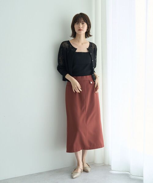 YECCA VECCA（イェッカヴェッカ）の「【2点SET】インナーセットレース柄カーディガン（カーディガン/ボレロ・レディース・ブラック/ライトベージュ/グリーン・FREE）」の12枚目の写真