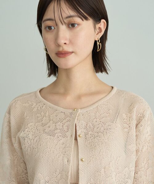 YECCA VECCA（イェッカヴェッカ）の「【2点SET】インナーセットレース柄カーディガン（カーディガン/ボレロ・レディース・ブラック/ライトベージュ/グリーン・FREE）」の20枚目の写真