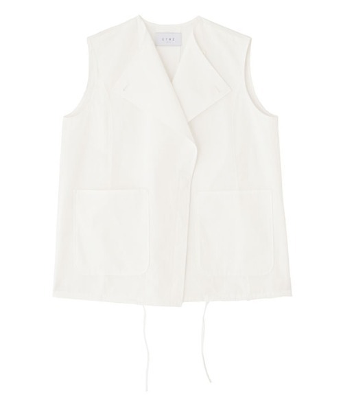 美品✨エトレトウキョウ コットン スタンドカラー ロングシャツジャケット 白 Marmot×ETRE TOKYO PERTEXダウンジャケット(S OFF WHITE): アウター