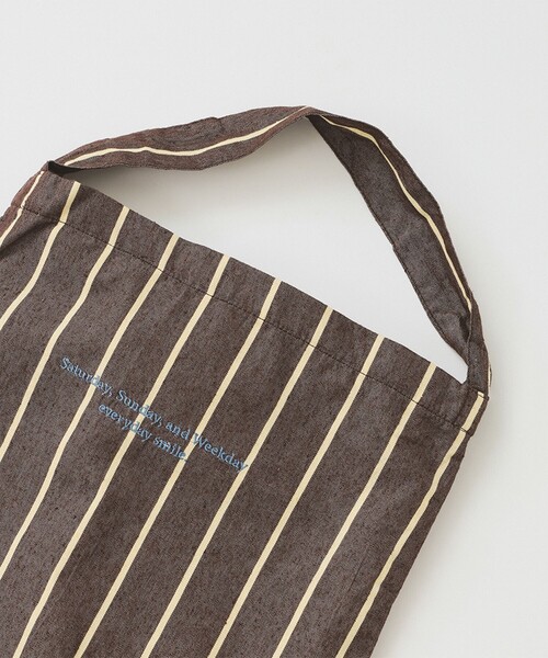 beej（ビージ）の「【WEB限定】beej / ワンショルダー バッグ ストライプ（トートバッグ・レディース・ブルー/ブラウン/ベージュ・ONE SIZE）」の2枚目の写真