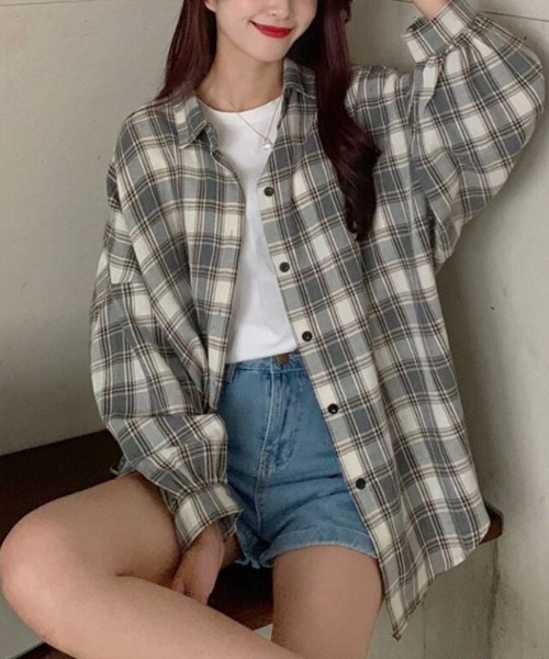 セール】チェックシャツ（シャツ/ブラウス）｜cammie（キャミー）の