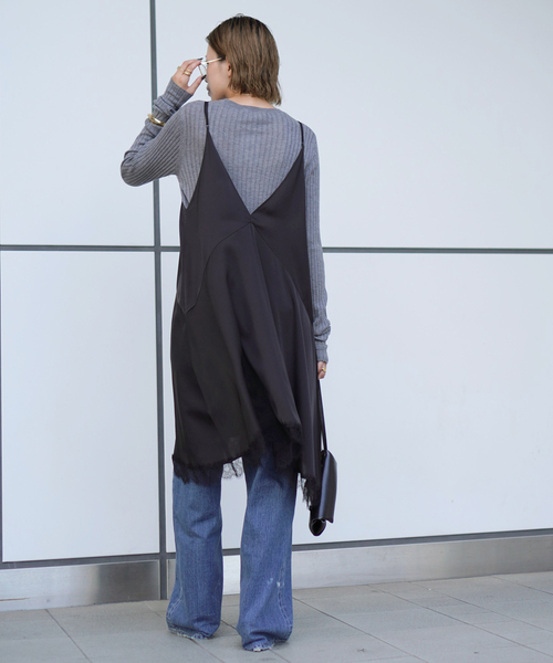 AP STUDIO レースドッキングキャミワンピースノースリーブ AP STUDIO