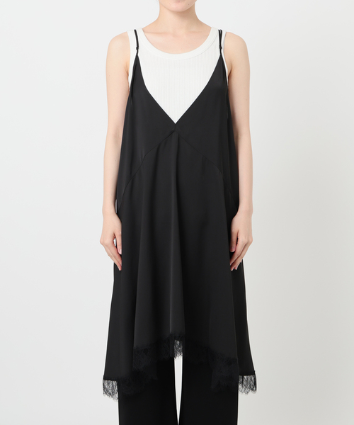 AP studio レースドッキングキャミワンピース　フリーサイズ ブラック NEWレースドッキングワンピース（ワンピース）｜AP STUDIO