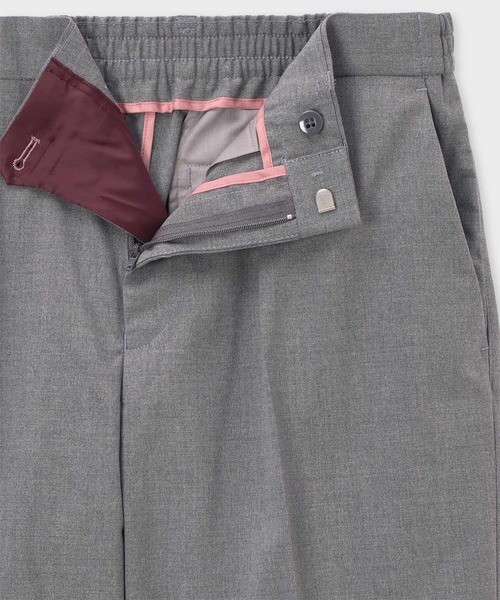 Paul Smith（ポールスミス）の「ライトメランジ ワンタック テーパード トラウザーズ / 253153 056Z（スラックス・メンズ・ブラウン/グレー/レッド・MEDIUM/LARGE/X-LARGE/SMALL/XX-LARGE）」の4枚目の写真