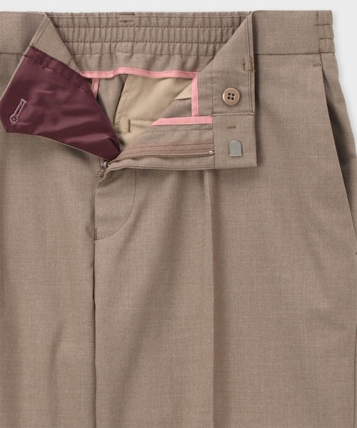 Paul Smith（ポールスミス）の「ライトメランジ ワンタック テーパード トラウザーズ / 253153 056Z（スラックス・メンズ・ブラウン/グレー/レッド・MEDIUM/LARGE/X-LARGE/SMALL/XX-LARGE）」の6枚目の写真