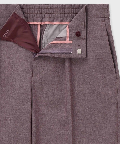 Paul Smith（ポールスミス）の「ライトメランジ ワンタック テーパード トラウザーズ / 253153 056Z（スラックス・メンズ・ブラウン/グレー/レッド・MEDIUM/LARGE/X-LARGE/SMALL/XX-LARGE）」の8枚目の写真