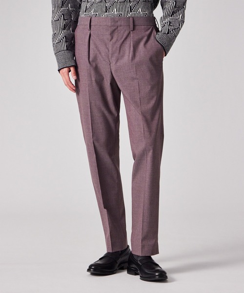 Paul Smith（ポールスミス）の「ライトメランジ ワンタック テーパード トラウザーズ / 253153 056Z（スラックス・メンズ・ブラウン/グレー/レッド・MEDIUM/LARGE/X-LARGE/SMALL/XX-LARGE）」の12枚目の写真