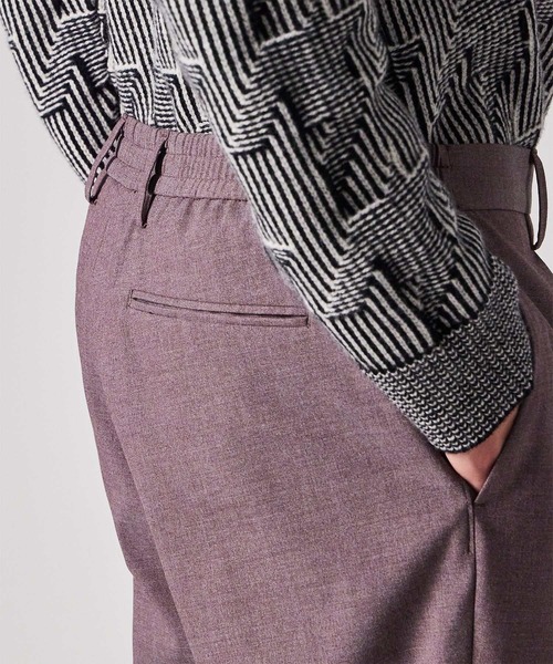 Paul Smith（ポールスミス）の「ライトメランジ ワンタック テーパード トラウザーズ / 253153 056Z（スラックス・メンズ・ブラウン/グレー/レッド・MEDIUM/LARGE/X-LARGE/SMALL/XX-LARGE）」の10枚目の写真