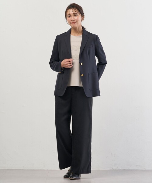 J.PRESS(ジェイプレス)の「マイクロライトスエード ワイド パンツ(その他パンツ・レディース・ネイビー系/ダークブラウン系/ブラウン系・T15/T13)」の20枚目の写真