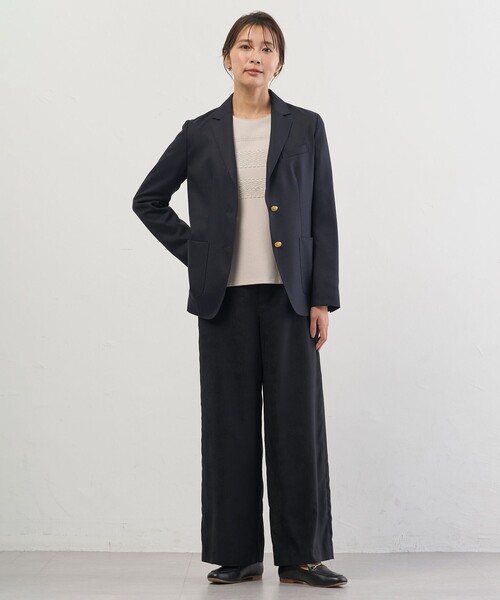 J.PRESS(ジェイプレス)の「マイクロライトスエード ワイド パンツ(その他パンツ・レディース・ネイビー系/ダークブラウン系/ブラウン系・T15/T13)」の21枚目の写真