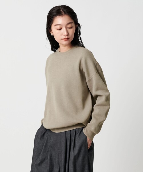 MARW UNITED ARROWS（マルゥ ユナイテッドアローズ）の「＜MARW UNITED ARROWS＞クルーネック ロングスリーブ ニット（ニット/セーター・レディース・ブラック/モカ/オフホワイト/グレー/レッド・FREE）」の4枚目の写真