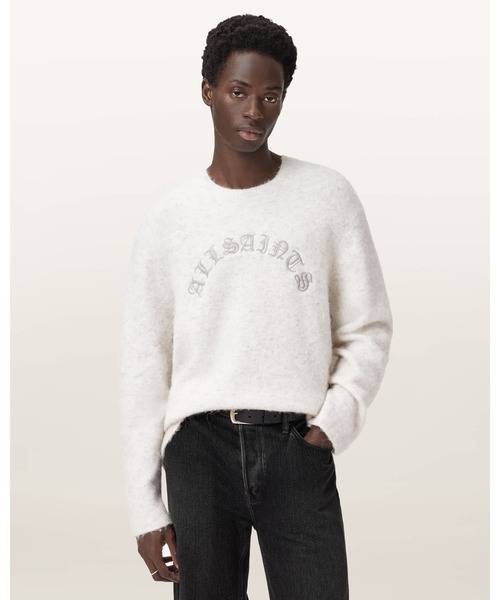 ALLSAINTS(オールセインツ)の「CURV OVERSIZED JUMPER | CURV オーバーサイズ ニット・セーター(ニット/セーター・メンズ・ホワイト系その他・S/M/L/XL/XS)」の1枚目の写真