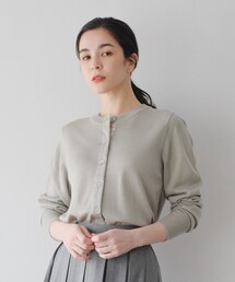 くるみボタンカーディガン/リバティプリント