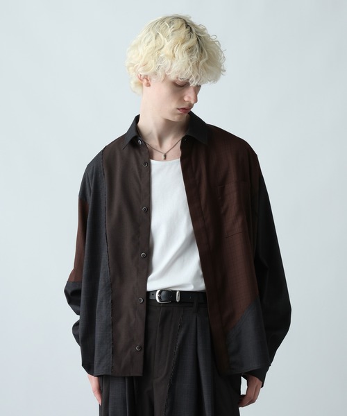 HARE（ハレ）の「【SET UP対応】サイコウチクシャツLS(HARE)（シャツ/ブラウス・メンズ・ホワイト系その他/ブラック系その他/ブラウン系その他・FREE）」の3枚目の写真