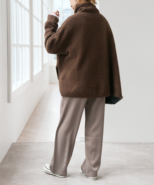 Spick & Span(スピックアンドスパン)の「《追加》フォックスウールミックスロングリブタートルプルオーバー(ニット/セーター・レディース・グレー/チョコ・FREE)」の16枚目の写真