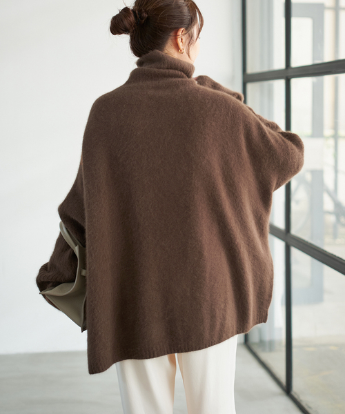 Spick & Span(スピックアンドスパン)の「《追加》フォックスウールミックスロングリブタートルプルオーバー(ニット/セーター・レディース・グレー/チョコ・FREE)」の20枚目の写真