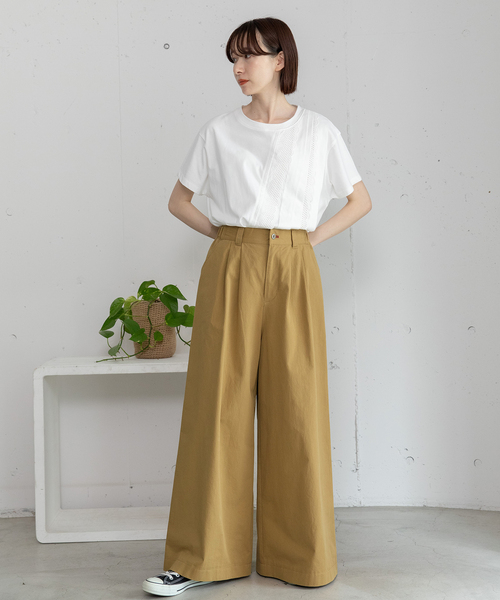 POU DOU DOU(プードゥドゥ)の「2タックワイドパンツ(その他パンツ・レディース・カーキ/ネイビー/ベージュ・M)」の10枚目の写真