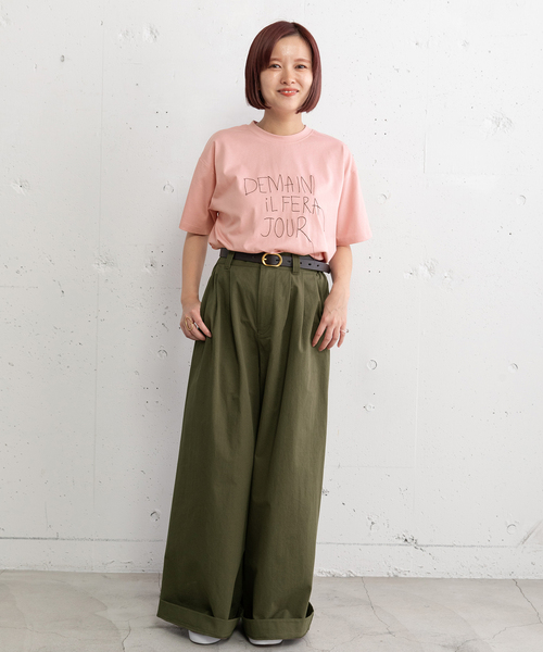 POU DOU DOU(プードゥドゥ)の「2タックワイドパンツ(その他パンツ・レディース・カーキ/ネイビー/ベージュ・M)」の16枚目の写真