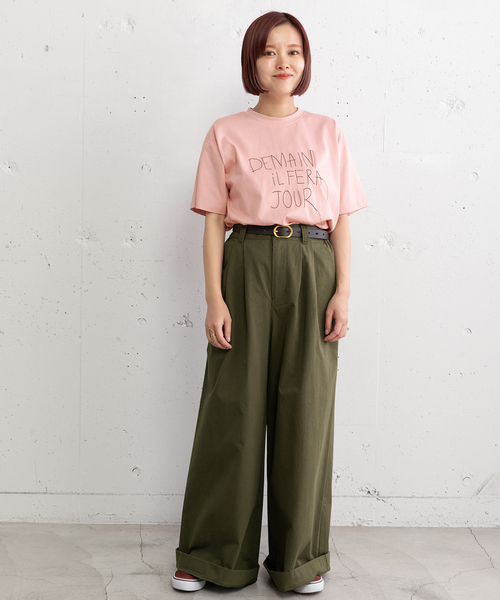 POU DOU DOU(プードゥドゥ)の「2タックワイドパンツ(その他パンツ・レディース・カーキ/ネイビー/ベージュ・M)」の17枚目の写真
