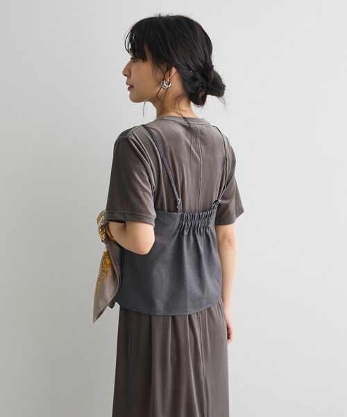 CRAFT STANDARD BOUTIQUE（クラフトスタンダードブティック）の「フロントボタンキャミビスチェ（ベスト・レディース・チャコールグレー/ブラウン・FREE）」の15枚目の写真