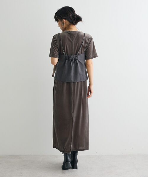 CRAFT STANDARD BOUTIQUE（クラフトスタンダードブティック）の「フロントボタンキャミビスチェ（ベスト・レディース・チャコールグレー/ブラウン・FREE）」の10枚目の写真