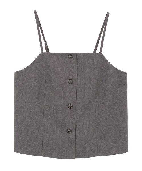 CRAFT STANDARD BOUTIQUE（クラフトスタンダードブティック）の「フロントボタンキャミビスチェ（ベスト・レディース・チャコールグレー/ブラウン・FREE）」の8枚目の写真
