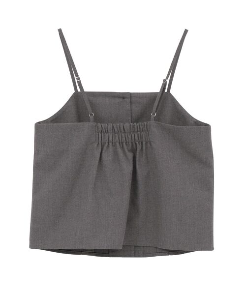 CRAFT STANDARD BOUTIQUE（クラフトスタンダードブティック）の「フロントボタンキャミビスチェ（ベスト・レディース・チャコールグレー/ブラウン・FREE）」の6枚目の写真