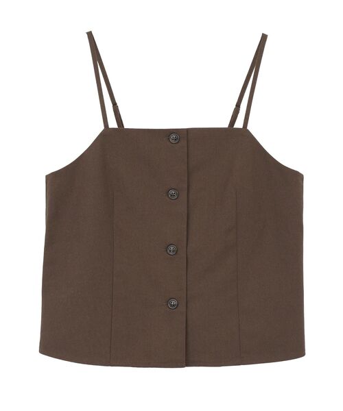CRAFT STANDARD BOUTIQUE（クラフトスタンダードブティック）の「フロントボタンキャミビスチェ（ベスト・レディース・チャコールグレー/ブラウン・FREE）」の12枚目の写真