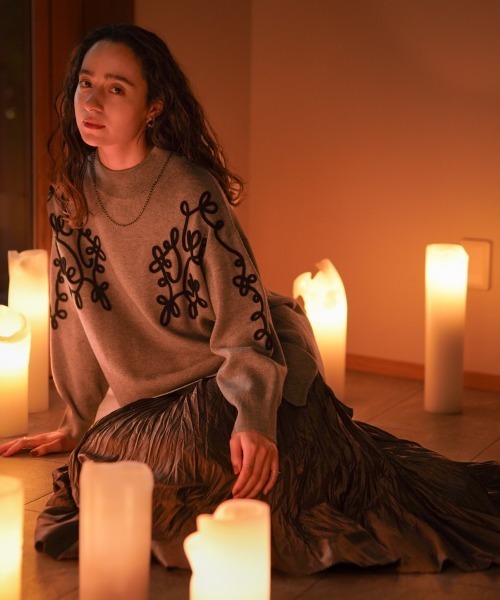 Bou Jeloud（ブージュルード）の「ワッシャーマットサテンスカート（スカート・レディース・ブラウン/ブラック/ベージュ・FREE）」の3枚目の写真