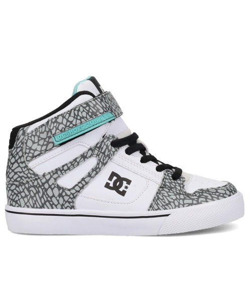 DC SHOES(ディーシーシューズ)の「PURE HIGH-TOP SE EV/DCキッズハイカットスニーカー(スニーカー・キッズ・ホワイト×グリーン/ホワイト×グレー・22cm/23cm/24cm/25cm/17cm/18cm/19cm/20cm/21cm)」の9枚目の写真