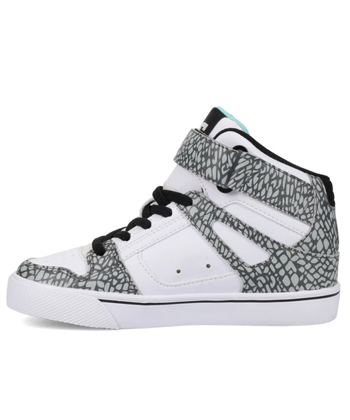 DC SHOES(ディーシーシューズ)の「PURE HIGH-TOP SE EV/DCキッズハイカットスニーカー(スニーカー・キッズ・ホワイト×グリーン/ホワイト×グレー・22cm/23cm/24cm/25cm/17cm/18cm/19cm/20cm/21cm)」の8枚目の写真