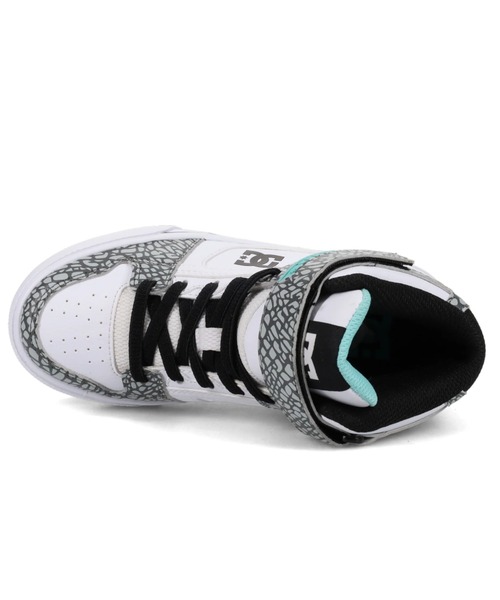 DC SHOES(ディーシーシューズ)の「PURE HIGH-TOP SE EV/DCキッズハイカットスニーカー(スニーカー・キッズ・ホワイト×グリーン/ホワイト×グレー・22cm/23cm/24cm/25cm/17cm/18cm/19cm/20cm/21cm)」の7枚目の写真