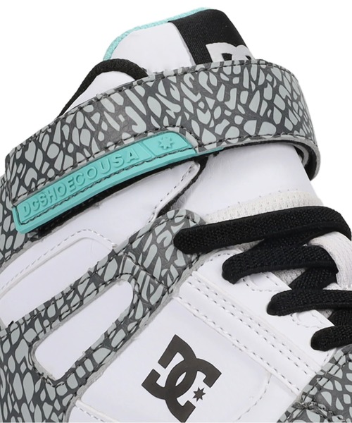 DC SHOES(ディーシーシューズ)の「PURE HIGH-TOP SE EV/DCキッズハイカットスニーカー(スニーカー・キッズ・ホワイト×グリーン/ホワイト×グレー・22cm/23cm/24cm/25cm/17cm/18cm/19cm/20cm/21cm)」の4枚目の写真