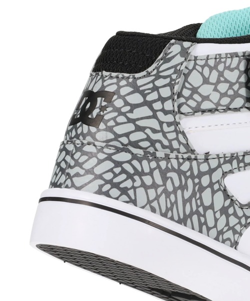 DC SHOES(ディーシーシューズ)の「PURE HIGH-TOP SE EV/DCキッズハイカットスニーカー(スニーカー・キッズ・ホワイト×グリーン/ホワイト×グレー・22cm/23cm/24cm/25cm/17cm/18cm/19cm/20cm/21cm)」の3枚目の写真