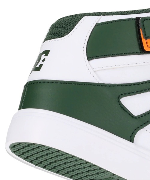 DC SHOES(ディーシーシューズ)の「PURE HIGH-TOP SE EV/DCキッズハイカットスニーカー(スニーカー・キッズ・ホワイト×グリーン/ホワイト×グレー・22cm/23cm/24cm/25cm/17cm/18cm/19cm/20cm/21cm)」の10枚目の写真