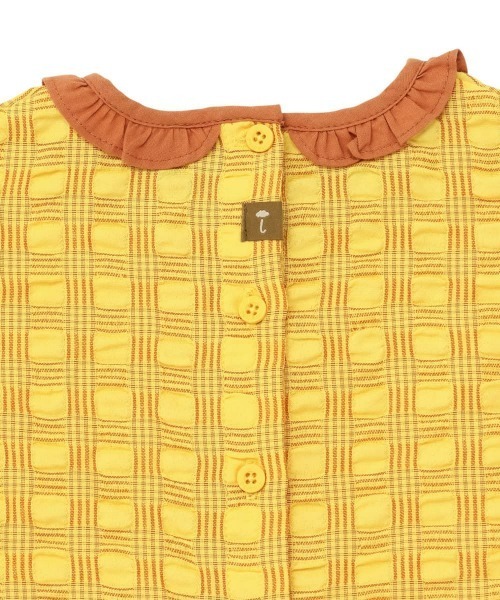 moimoln(モイモルン)の「チェック柄フリルブラウス(シャツ/ブラウス・キッズ・イエロー・90cm/100cm/120cm/110cm)」の6枚目の写真