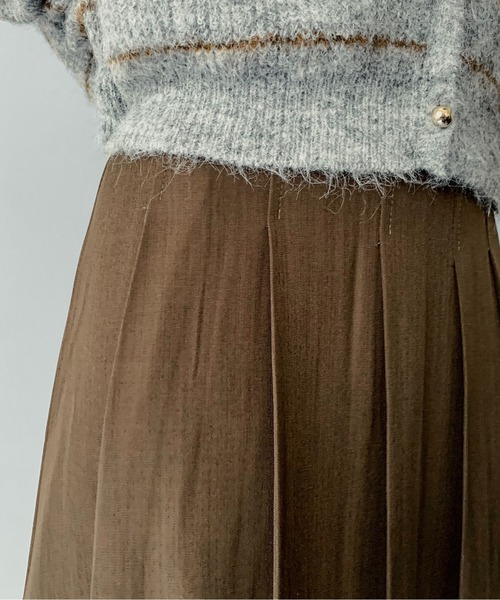 on:nue（オンニュ）の「【on:nue】[着用動画あり！/3色展開/2サイズ展開] ハイウエストプリーツスカート（スカート・レディース・ブラック/ブラウン/グレー・MEDIUM/SMALL）」の14枚目の写真