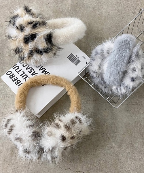 ヒョウ柄 イヤーマフ セール】ヒョウ柄イヤーマフラー（イヤーマフ）｜rire（リル）の