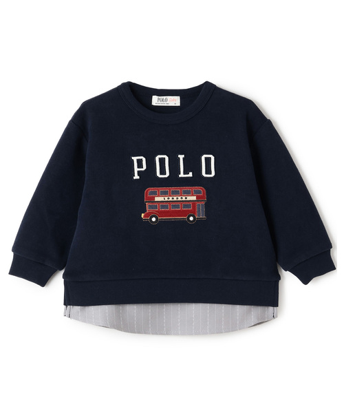petit main(プティマイン)の「【POLO BCS】アップリケトレーナー(スウェット・キッズ・ブラウン/オフホワイト/ネイビー/トップグレー・130cm/120cm/100cm/110cm/90cm/80cm)」の4枚目の写真