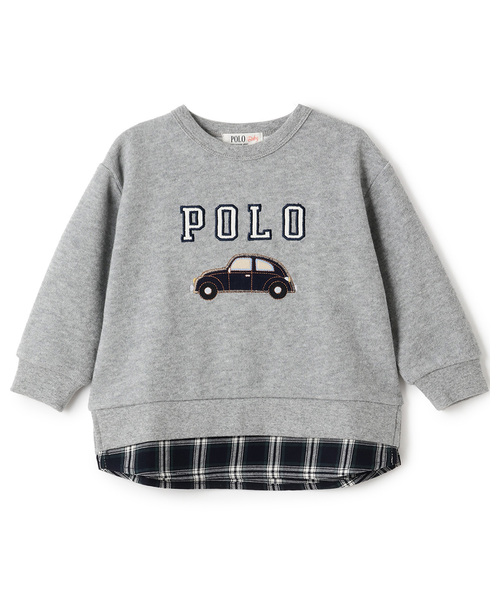 petit main(プティマイン)の「【POLO BCS】アップリケトレーナー(スウェット・キッズ・ブラウン/オフホワイト/ネイビー/トップグレー・130cm/120cm/100cm/110cm/90cm/80cm)」の1枚目の写真