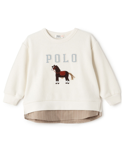 petit main(プティマイン)の「【POLO BCS】アップリケトレーナー(スウェット・キッズ・ブラウン/オフホワイト/ネイビー/トップグレー・130cm/120cm/100cm/110cm/90cm/80cm)」の10枚目の写真