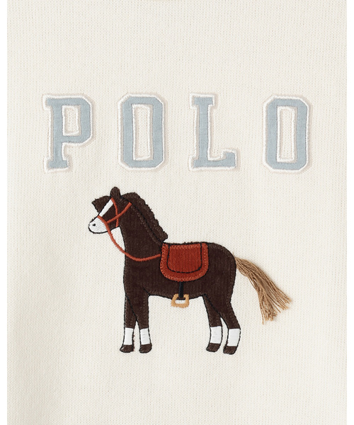 petit main(プティマイン)の「【POLO BCS】アップリケトレーナー(スウェット・キッズ・ブラウン/オフホワイト/ネイビー/トップグレー・130cm/120cm/100cm/110cm/90cm/80cm)」の15枚目の写真