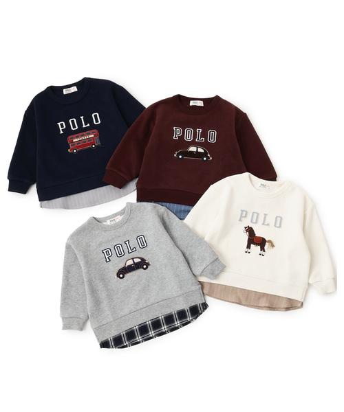 petit main(プティマイン)の「【POLO BCS】アップリケトレーナー(スウェット・キッズ・ブラウン/オフホワイト/ネイビー/トップグレー・130cm/120cm/100cm/110cm/90cm/80cm)」の22枚目の写真