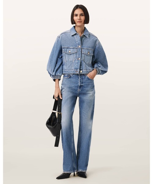 ALLSAINTS(オールセインツ)の「LUCA CROPPED DENIM JACKET | LUCA クロップド デニム ジャケット(デニムジャケット・レディース・インディゴブルー・4/6/8)」の5枚目の写真