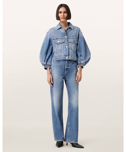 ALLSAINTS(オールセインツ)の「LUCA CROPPED DENIM JACKET | LUCA クロップド デニム ジャケット(デニムジャケット・レディース・インディゴブルー・4/6/8)」の7枚目の写真