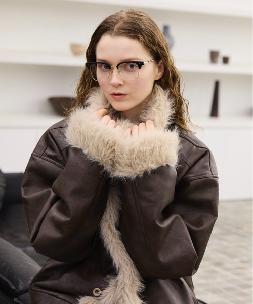 Stand Collar Fur-Trimmed B-3 Jacket / スタンドカラーB-3ムートン