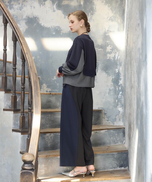 Cepica（セピカ）の「【MARECHAL TERRE】ジャケットレイヤード風トップス（スウェット・レディース・ブラック/ネイビー・FREE）」の17枚目の写真