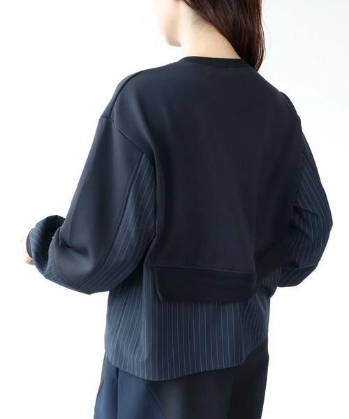 Cepica（セピカ）の「【MARECHAL TERRE】ジャケットレイヤード風トップス（スウェット・レディース・ブラック/ネイビー・FREE）」の22枚目の写真